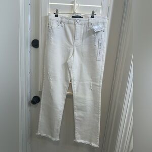 LiverPool White Frayed Hem Women Jeans